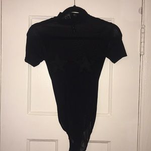 Black See Through Body Suit